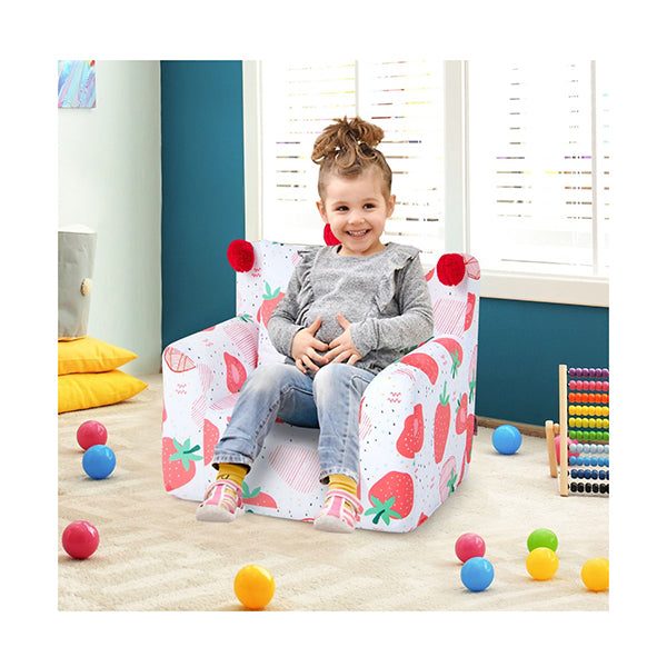 Strawberry Toddler Couch With Ultra Soft Velvet Cover Carousel 2