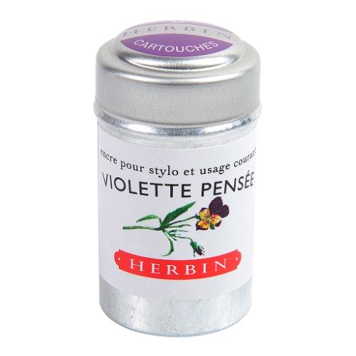 Herbin Writing Ink Cartridge Violette Pensee, Pack of 6 Carousel 1
