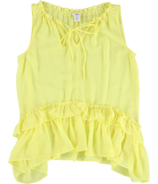 bar III Womens Ruffled Knit Blouse, NWT Carousel 1