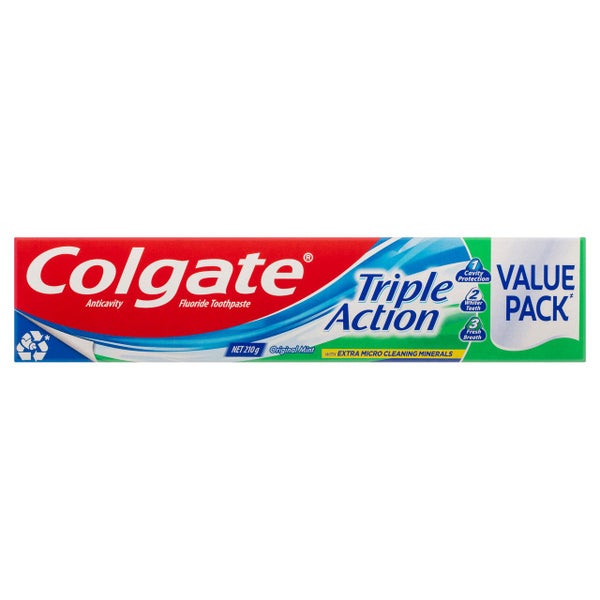 Colgate Fluoride Toothpaste Triple Action Value Pack 210g Carousel 2