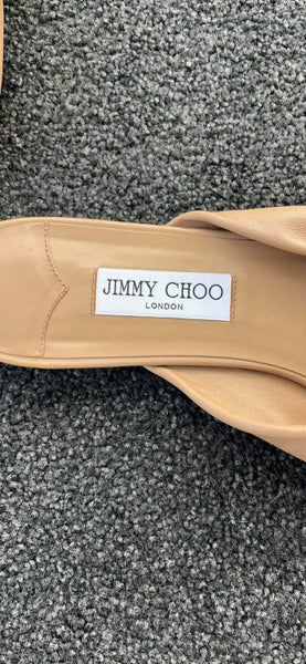 Jimmy Choo shoes - Avenue Flat Sandals Biscuit Nappa Leather62992596323202111