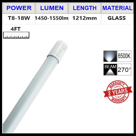 T8 LED Tube 18watts 1.2m x 10 units Carousel 1