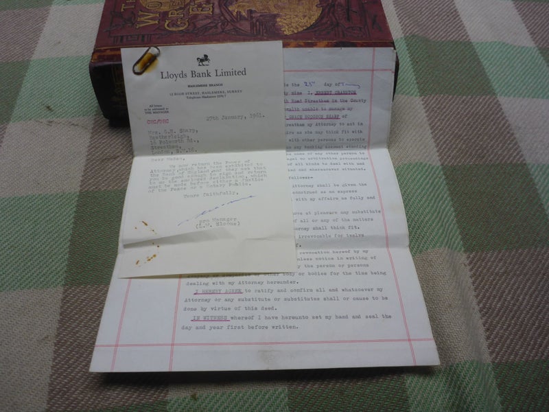 Awesome Old Vintage 1959 Power Of Attorney Document Bank Of England Carousel 1
