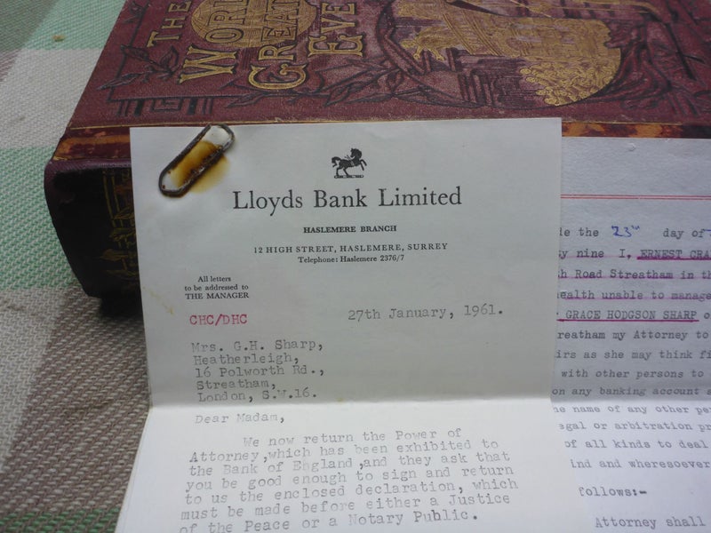 Awesome Old Vintage 1959 Power Of Attorney Document Bank Of England Carousel 2