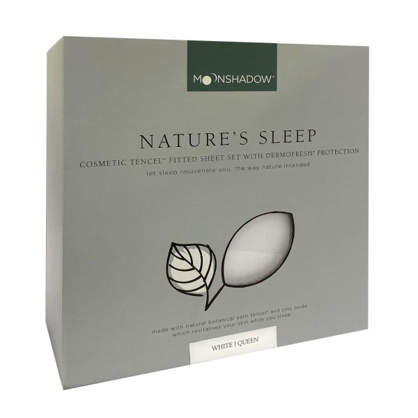 Moonshadow Nature's Sleep Cosmetic TENCEL Fitted Sheet Set White Carousel 4