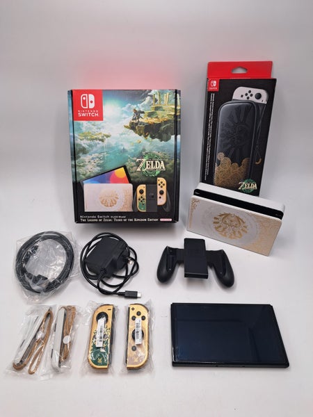 * Nintendo Switch OLED Console - Zelda Tears of the Kingdom Ed w/ Case BOXED! * Carousel 1