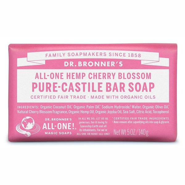 Dr. Bronner's Pure-Castile Cherry Blossom Bar Soap 140g Carousel 1