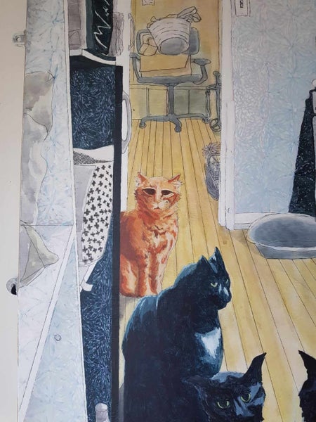 Large Cat Painting62995623253121111