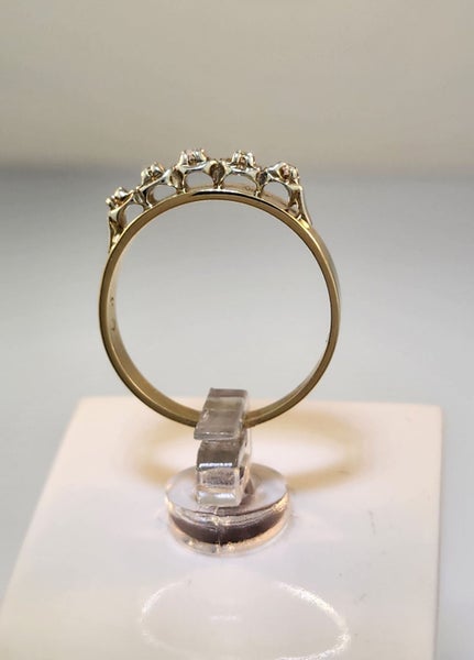 5 Diamond Yellow Gold Ring Carousel 2