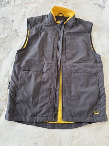 SCOTTeVEST BEST TRAVEL VEST FOR MEN FOSSIL GREY+ MUSTARD MEDIUM62983258300803111