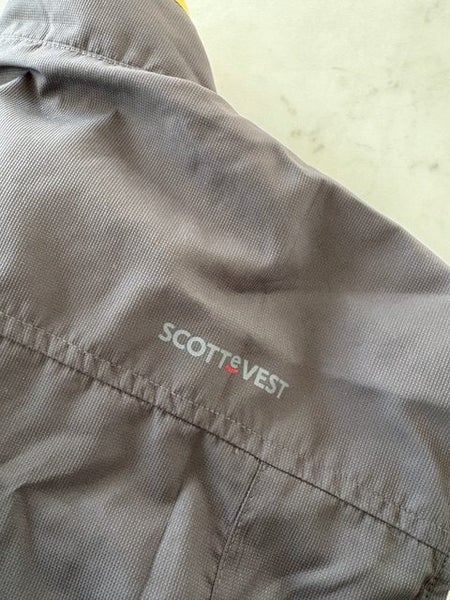 SCOTTeVEST BEST TRAVEL VEST FOR MEN FOSSIL GREY+ MUSTARD MEDIUM62983258300803113