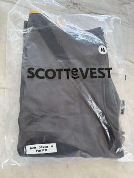 SCOTTeVEST BEST TRAVEL VEST FOR MEN FOSSIL GREY+ MUSTARD MEDIUM62983258300803114