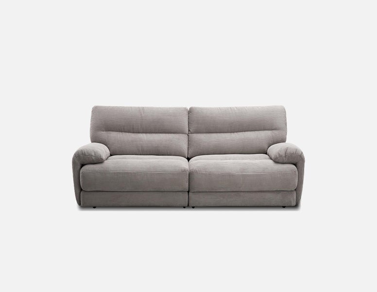 Corduroy Fabric Sofa 2 Seater Brown Carousel 1