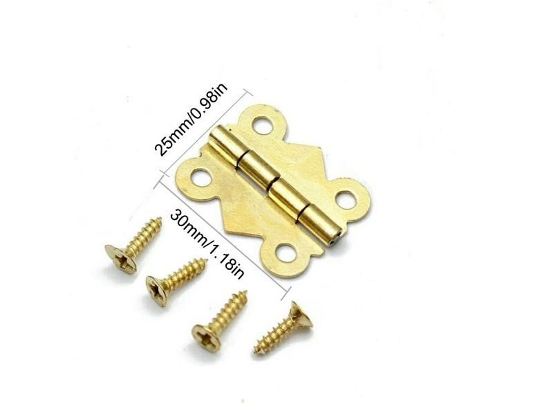 10/20pcs Hinge With Screw Butterfly Butt Iron Hinge 17x20mm 20x25mm 25x30mm Carousel 1