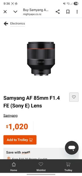 Samyang 85mm f1.4 for sony e mount62931719784193114