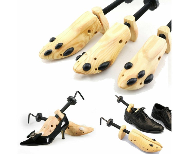 2 Way Wooden Shoes Stretcher Expander Shoe Timber Unisex Bunion Plugs Carousel 8