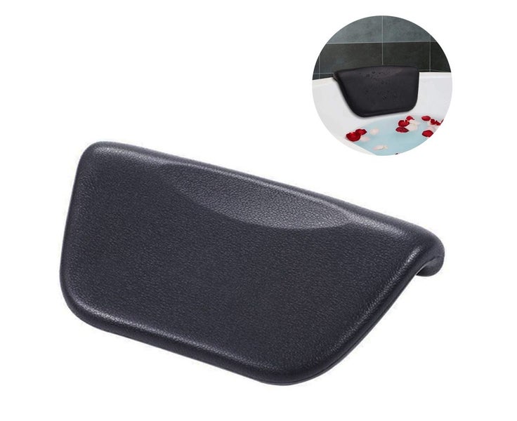 Bath Pillow Head Rest Soft Home PU Leather Bathroom Accessories Suction Cup N Carousel 2
