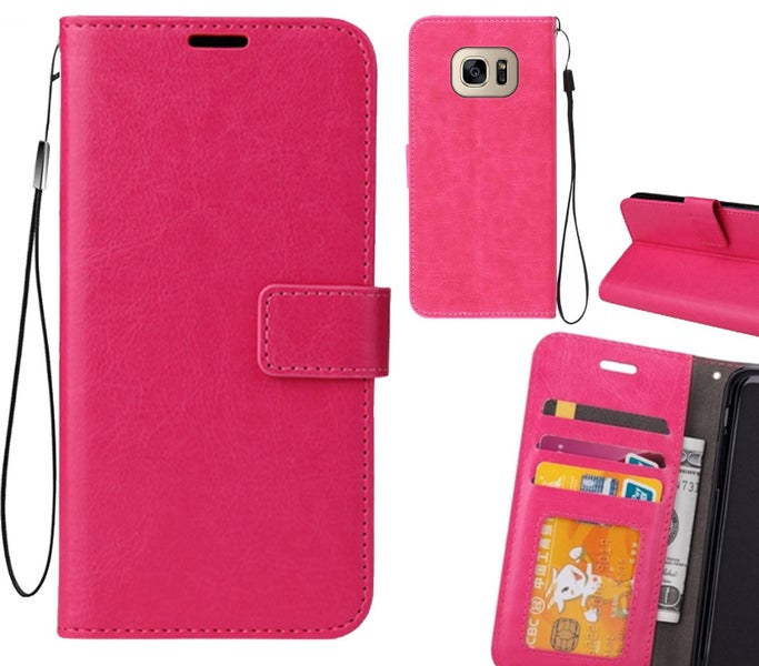 Galaxy S7 case Wallet Leather Magnetic Smart Flip Folio Case Carousel 1