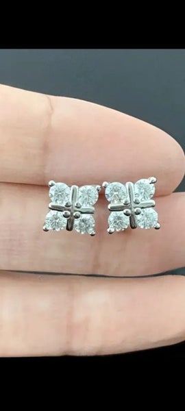 4 stone diamond earrings 18kt gp Carousel 2