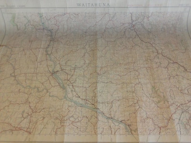Old Linen Waitahuna Map - 1944 Carousel 2