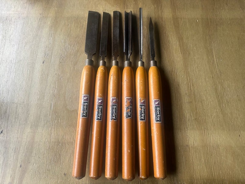 Rob Sorby Sheffield wood turning chisel set Carousel 1