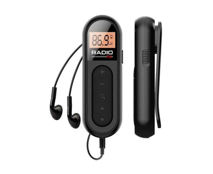 FM Walkman Radio Rechargeable Portable Pocket Transistor Radio LCD Digital Ra Carousel 1