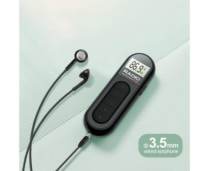 FM Walkman Radio Rechargeable Portable Pocket Transistor Radio LCD Digital Ra Carousel 2