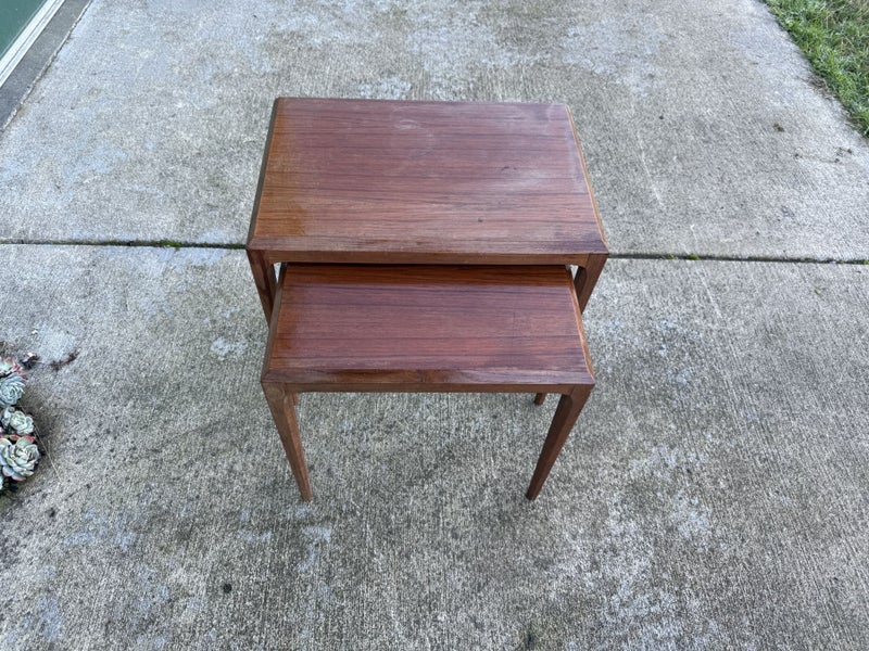 Mid century Silkeborg Danish nest of 2 side tables in 1960s Carousel 2