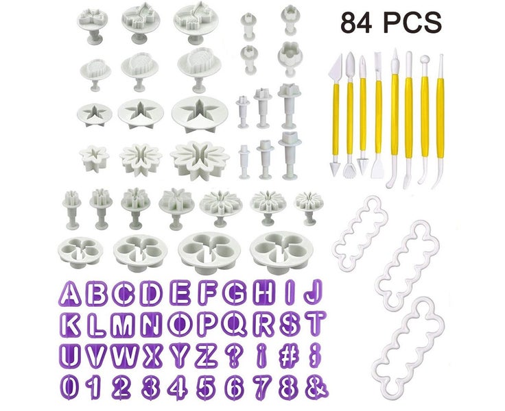 84pcs Cake Tools Flower Fondant Cake Decorating Kit Cookie Mould Icing Plung Carousel 1