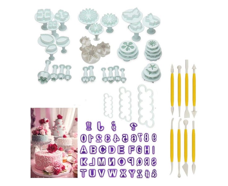 84pcs Cake Tools Flower Fondant Cake Decorating Kit Cookie Mould Icing Plung Carousel 2