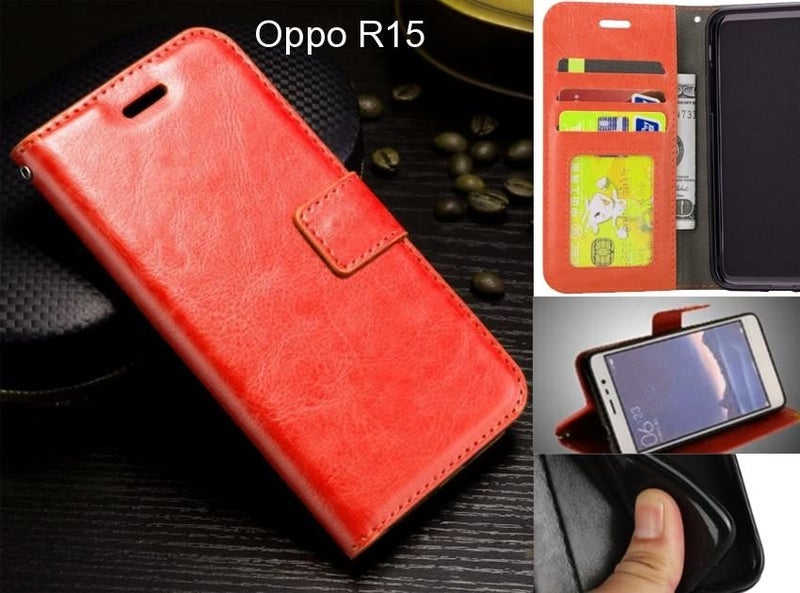 Oppo R15 case Fine leather wallet case Carousel 1