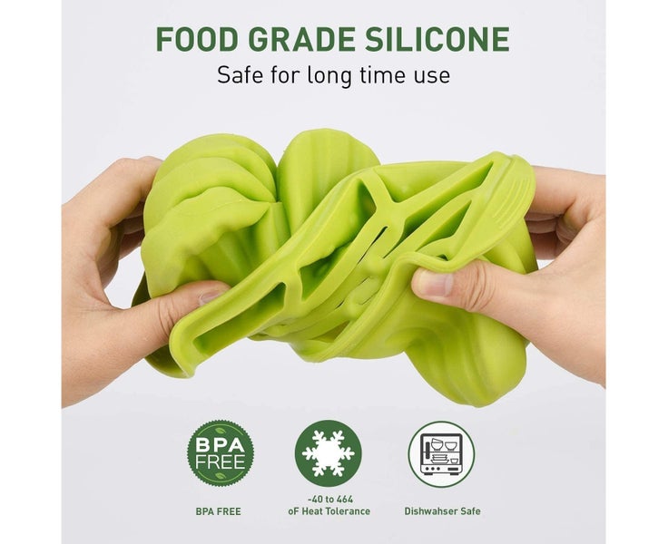 Reusable BPA Free Silicone Popsicle Molds with 50 Wooden Sticks (Green) Carousel 5