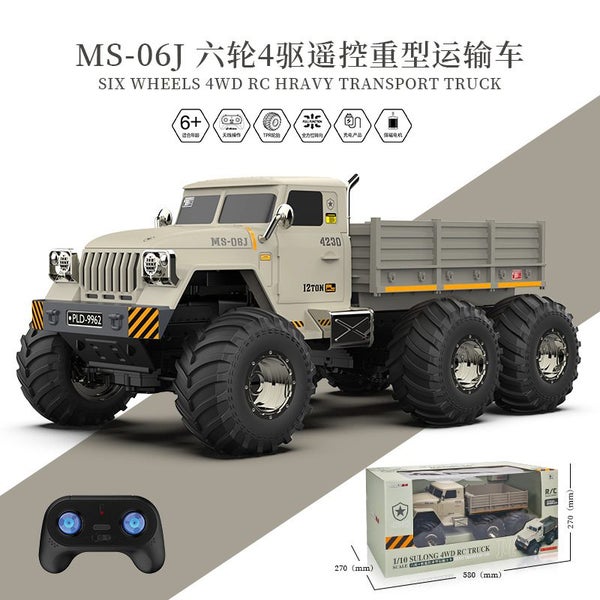 1:12 Scale Military Six-Wheel 4WD Heavy Transport Off-Road Electric Truck Model Carousel 2