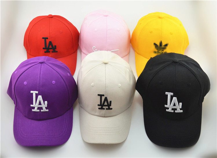 $1 R: 2x RED and Beige LA LOGO Adjustable Baseball Caps Hats62936672777985116