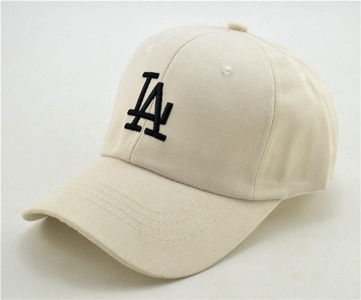 $1 R: 2x RED and Beige LA LOGO Adjustable Baseball Caps Hats62936672777985114