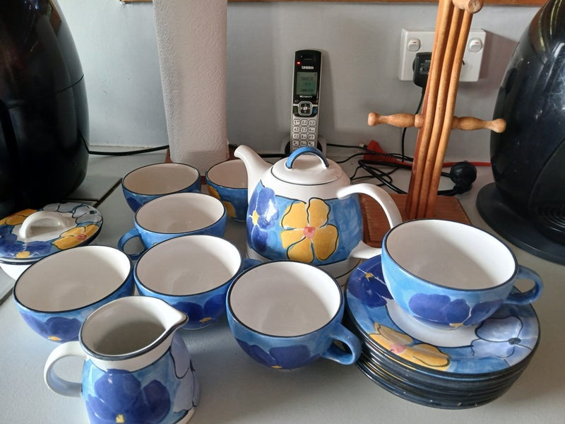 Temuka pottery Tea set Beautiful Pansey62931721497859114