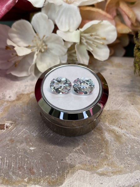 $1 RES ~ $2024 Buy Now * 3.36ct Aquamarine Pair Oval Cut Carousel 11