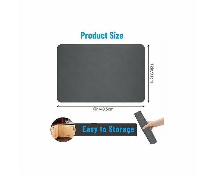 Dish Drainer Mat, Super Absorbent Dish Drying Mat, Quick Dry Nanofiber Kitche Carousel 2