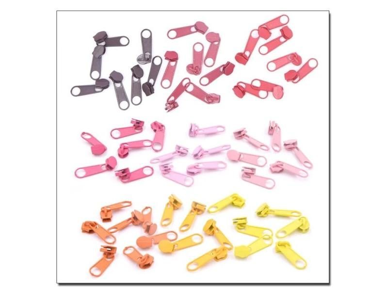 100pcs/300pcs Assorted Metal Zipper Slider For Nylon Zipper 3# Multicolor 3# Carousel 1