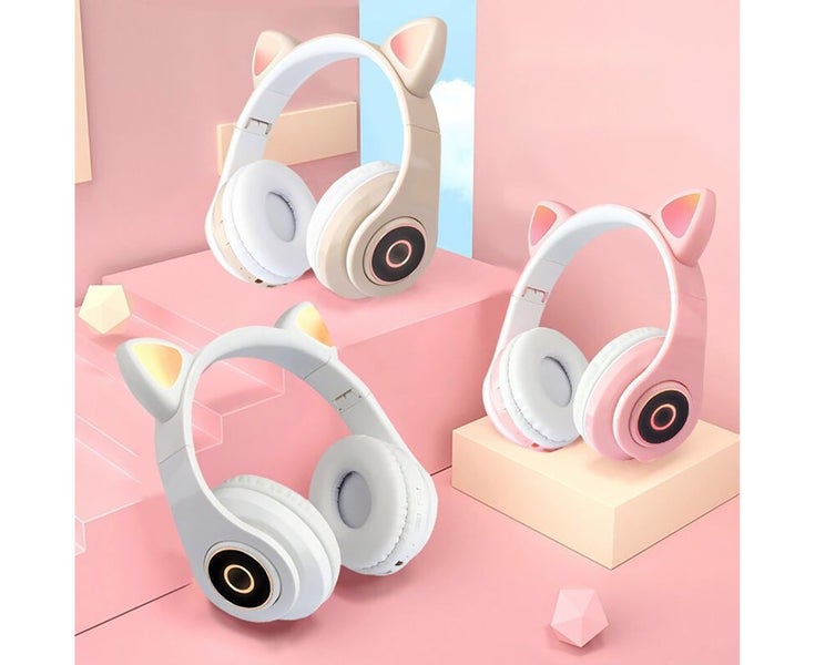B39 Bluetooth-compatible Headphone Cat Ear Design Stable Performance Silicone Carousel 2