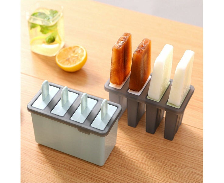 4 cells Mould Frozen Molds Icy Pole Jelly Block Maker Ice Cream Pop Popsicle Carousel 1