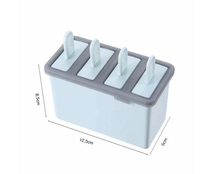 4 cells Mould Frozen Molds Icy Pole Jelly Block Maker Ice Cream Pop Popsicle Carousel 7