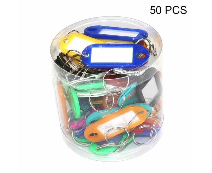 50pcs Portable for Key ID Tag Luggage Numbered Name Baggage for Key Chains La Carousel 1