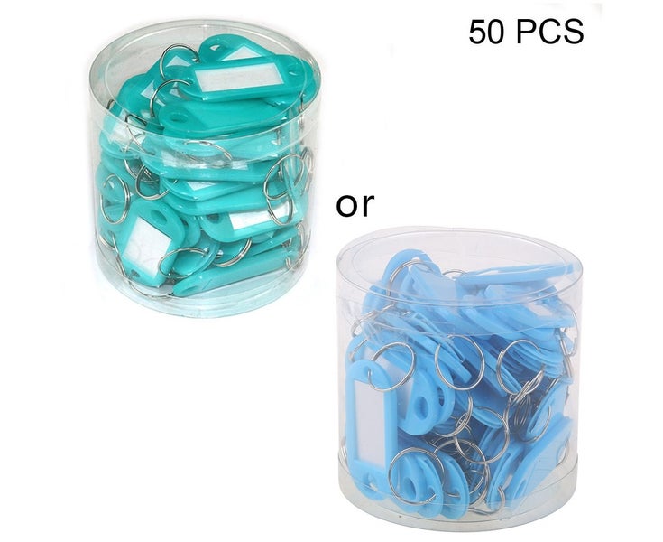 50pcs Portable for Key ID Tag Luggage Numbered Name Baggage for Key Chains La Carousel 10