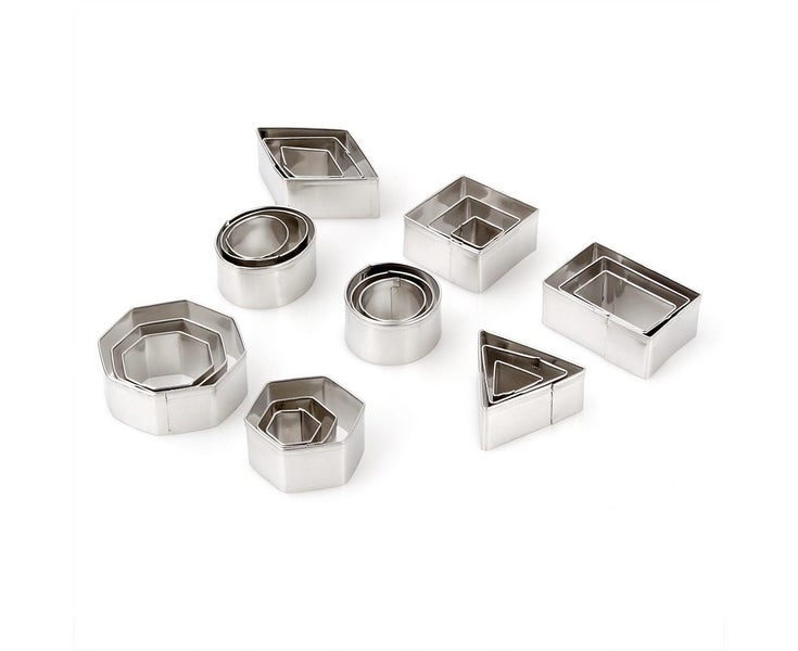 24Pcs Stainless Steel Cookie Cutting Mold Kitchen Baking Tools Fondant Cake C Carousel 1