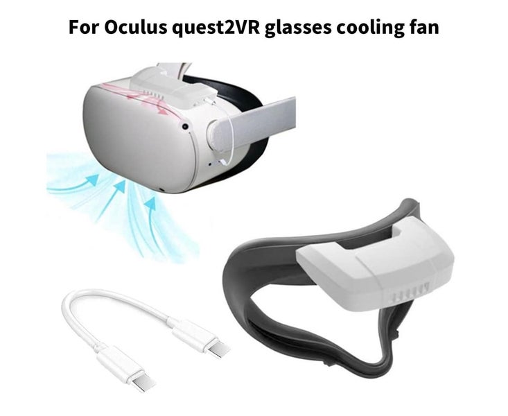 1 Set Durable VR Cooler ABS VR Headset Cooling Fan Facial-White Carousel 1