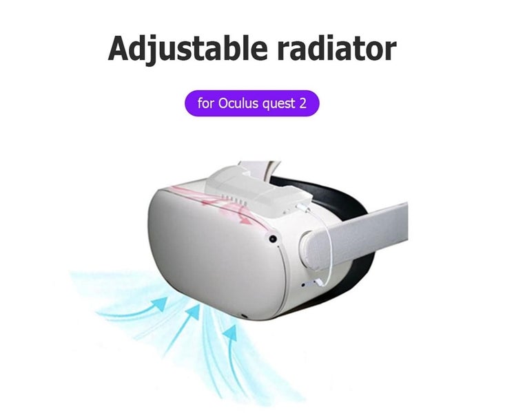 1 Set Durable VR Cooler ABS VR Headset Cooling Fan Facial-White Carousel 8