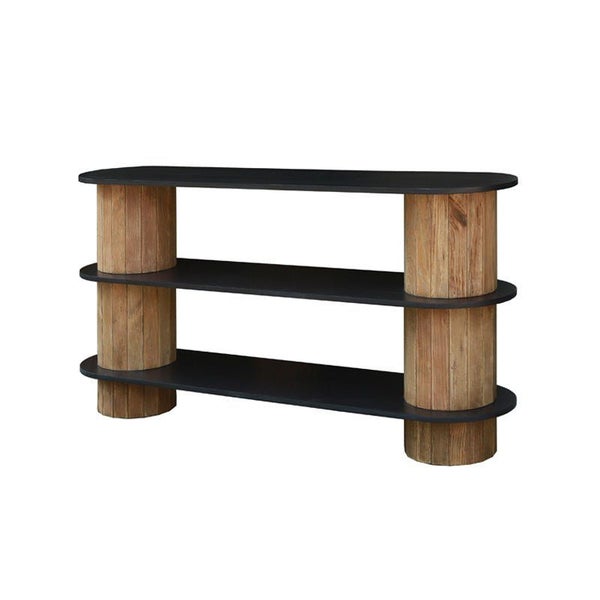 Danika Pine Oval Console Table Carousel 1