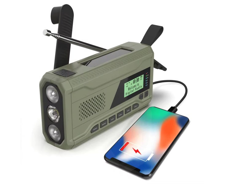 4500mAh Portable Digital Crank Emergency Solar Radio with FM function,Flashli Carousel 1