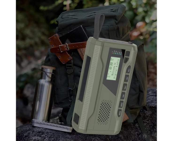 4500mAh Portable Digital Crank Emergency Solar Radio with FM function,Flashli Carousel 2
